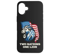Two Nations One Lion - USA Israel Patriotic Design Coque pour iPhone 16 Plus