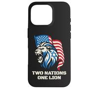 Two Nations One Lion - USA Israel Patriotic Design Coque pour iPhone 16 Pro