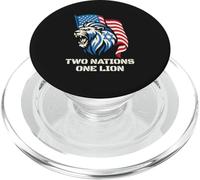 Two Nations One Lion - USA Israel Patriotic Design PopSockets PopGrip pour MagSafe