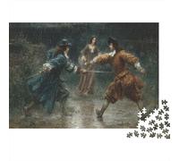 Two Nobles Duel in The Rain 1000pcs (75x50cm) Puzzle pour Adultes -,Jouet De DIY