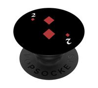 Two of Diamonds Deck of Cards Costume d'halloween PopSockets PopGrip Adhésif