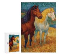Two Painted Horses Puzzle 1000 Pièces Educa Jouet en Bois Cadeau Unique Décoration Intérieure Jeu Éducatif Challenge Toy Adultes Et Enfants À Partir De 14 Ans 300 PCS