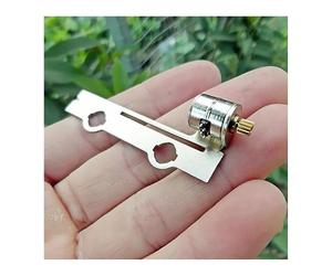 Two-phase four-wire miniature stepping motors 10 MM stepper motors machinery with stand and copper gear for DIY CZAOINCU