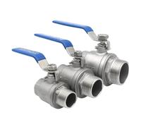 Two Pieces Model Ball Valve 304 316L Full BSPT1/4 "3/8" 1/2" 3/4" 1" 1.5" Female and Male Thread DN15 20 25 32 (1/4", SS316L)