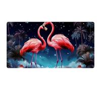 Two Pink Starry Flamingos-1198 Tapis de couloir de cuisine rembourré, résistant aux taches, facile à nettoyer, pour maison, évier et bureau, 40 x 75 cm