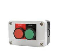 Two position button switch box control cartridge start stop flat button two hole button box 2 hole waterproof