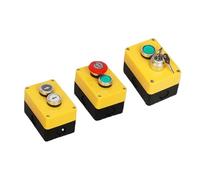 Two Position Push Button Switch With Control Yellow Box NO NC Momentary Reset Use NWPNLXEA(2 Position Konb-04)