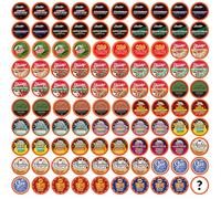 Two Rivers Coffee Mega Coffee Lovers Lot de 100 dosettes compatibles avec les machines à café K Cup y compris 2.0, assortiment d'échantillons
