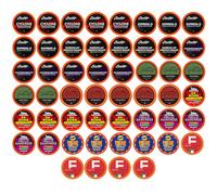 Two Rivers Coffee Sampler Dark Roast Coffee Pods Compatible avec K Cup Brewers Including 2.0, Pack de variétés à service unique, 52 comptoirs