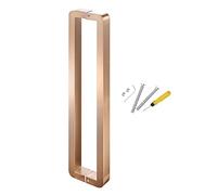 Two-Side Design Commercial Modern Entry Door Handle,Interior Exterior Door Pull Push Handle/Shower Glass Door Handles, Pull(Rose,152.5cm(60in))