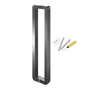 Two-Side Design Commercial Modern Entry Door Handle,Interior Exterior Door Pull Push Handle/Shower Glass Door Handles, Pull(Black1,102.5cm(40in))
