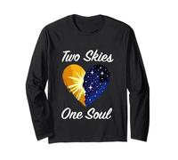 Two Skies One Soul Mate Love Couple Romantique Manche Longue