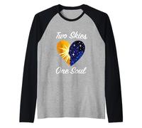 Two Skies One Soul Mate Love Couple Romantique Manche Raglan