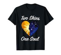Two Skies One Soul Mate Love Couple Romantique T-Shirt