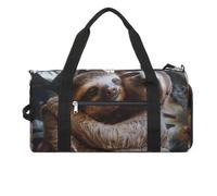 Two Sloths Hugging Sac de sport de voyage pour homme et femme Grand sac de voyage avec compartiment à chaussures pour l'entraînement, style, taille unique, Style :, Taille unique