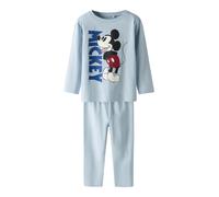 TWO SOON Pyjama 'Mickey' bleu clair / bleu foncé / rouge / noir, Taille 122-128