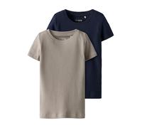TWO SOON T-Shirt bleu marine / gris, Taille 134-140
