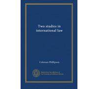 Two studies in international law