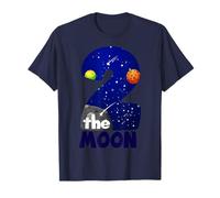Two The Moon Big 2 Stars Planets Espace pour 2ème Anniversaire T-Shirt