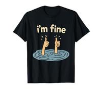 Two Thumbs Up I'm Fine Funny Sarcastic Meme Introvert Humor T-Shirt