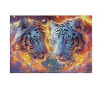 Two Tigres 300 Pieces Casse-tête Adolescent en Carton Rigide Difficulté Moyenne Activité ÉduChative Cadeau Fête des Mères Haute Qualité Premium 300 PCS/40x28cm