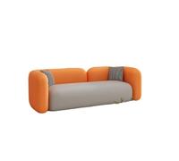 Two-Tone Cat Scratch Leather Sofa,Modern 3-Seater Couch with Lumbar Pillows, Cloud-Like Comfort for Small Spaces & Family(C,170cm)
