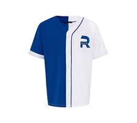 Two Tone T-shirt de baseball en jersey, bleu/blanc, XXL