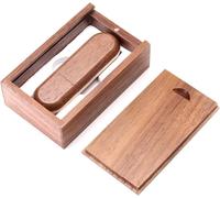 Two Tone Wooden USB 2.0 Flash Drive with Wooden Box (16GB,Tan)