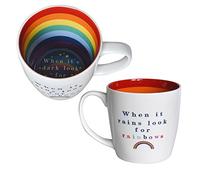 Two Up Two Down When It Rains Look for Rainbows Inside Out Mug in Gift Box Special Mugs Gifts