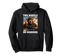 Two Wheels No Worries drôle Passionné de Moto T-Shirt Sweat à Capuche