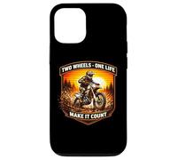 Two Wheels One Life Make It Count Dirt Bike Rider Moto Coque pour iPhone 12/12 Pro