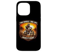 Two Wheels One Life Make It Count Dirt Bike Rider Moto Coque pour iPhone 14 Pro Max