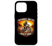 Two Wheels One Life Make It Count Dirt Bike Rider Moto Coque pour iPhone 16 Pro Max