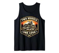 Two Wheels One Love Classic Motrocycle Moto Rider Biker Débardeur