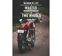 Two Wheels Vintage Motorcycle Cover Sketchbook Notebook 6x9in with 120 Blank pages