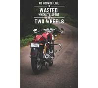 Two Wheels Vintage Motorcycle Cover Sketchbook Notebook 6x9in with 120 Blank pages