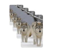 Two Wolves Walking in the Snow Lot de 4 désodorisants de voiture pour homme et femme - Accessoires de voiture mignons - Diffuseur de parfum durable à suspendre - Tablettes d'aromathérapie pour voiture