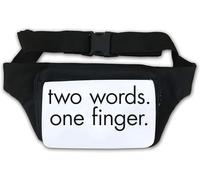 Two Words One Finger Sac banane Blanc