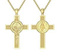 TwoAnts Collier en argent sterling 925 avec médaille patronne saint de protection, bijoux catholiques, cadeaux pour homme et femme, Grand, Argent sterling, N A