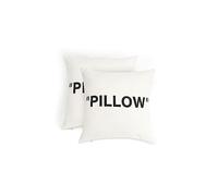 TwoDays Hypebeast Lot de 2 Housses de Coussin carrées avec Citation inspirée du Blanc cassé, décoration de tête de Baskets pour Maison, canapé, canapé (Blanc, 45,7 x 45,7 cm)