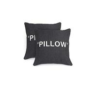 TwoDays Hypebeast Lot de 2 Housses de Coussin carrées pour décoration de Chambre, décoration de Chambre, décoration de tête de Basket, décoration de Maison, canapé, Noir, 40,6 x 40,6 cm