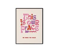 TwoDays Taylor Poster décoratif esthétique avec paroles pour chambre à coucher, impression « This Is Our Place », décoration murale pour filles, grandes décorations d'anniversaire vintage (30,5 x 40,6