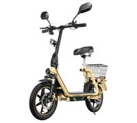 Twofish M5 Elite-E Trottinette Électrique Certifiée Cee Avec Siège Et Panier Arrière, Moteur 500 W, Batterie 48 V 13 Ah, Pneus 14 Pouces, Vitesse Maximale 40 Km/H - Beige