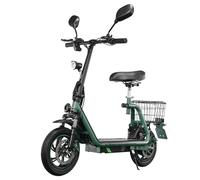 Twofish M5 Pro-E Trottinette Électrique Certifiée Cee Avec Siège Et Panier Arrière, Moteur 500w, Batterie 48v 13ah, Pneus 12 Pouces, Vitesse Maximale 40km/H, Autonomie 30km - Vert