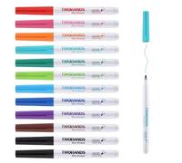 TWOHANDS Feutres Tableau Blanc Effaçables, Marqueurs Pointe Ultra Fine 0,7 mm, Faiblement Odorants, Assortiment de 11 Couleurs, 12 Pièces,20581