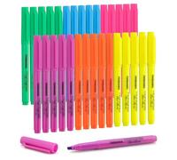 TWOHANDS Surligneurs à Pointe Biseautée - Couleurs Fluorescentes Assorties pour un Surlignage Précis et Éclatant - Blister de 30, 21328