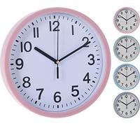 TWOJ PASAZ Horloge Murale, Ronde 22,5 cm, Bleu, analogique, 12 Chiffres, trotteuse, Alimentation 1x Pile AA, Plastique, Suspendue
