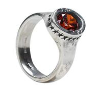 Twojeys - Icon Link Ruby Ring - unisex - Accessoires - Gris - Taille: 57 MM