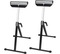 TWOLIIN 2 pièces tréteau à roulettes réglable en hauteur tréteau à roulettes 68-107cm - tréteau à roulettes pliable en acier - tréteau de support capacité de charge max 60KG/pcs - tréteau à roulettes