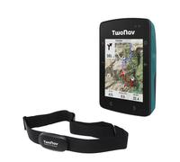 TwoNav Roc + Cardiofréquencemètre, GPS de Sports avec écran 2,7 Pouces pour VTT, vélo, Gravel ou bikepacking avec Cartes incluses. Couleur Turquoise
